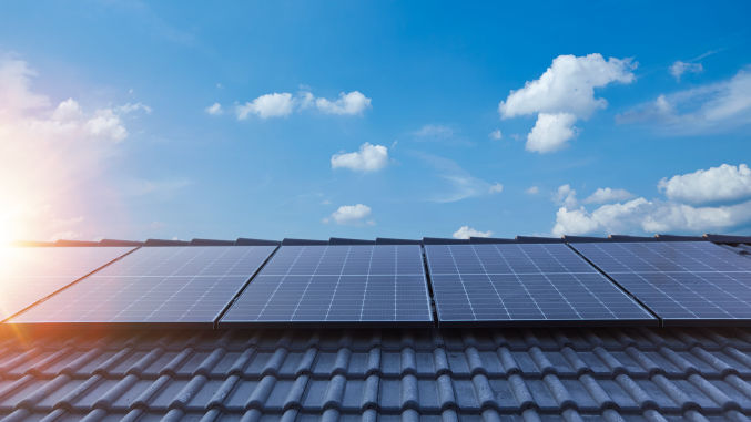 Solaranlage auf dem Hausdach