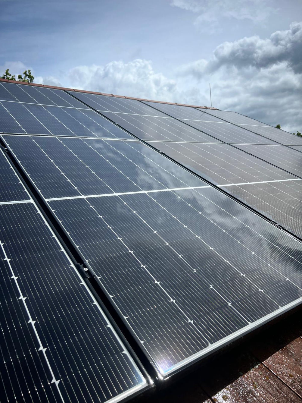 gereinigte Solaranlage